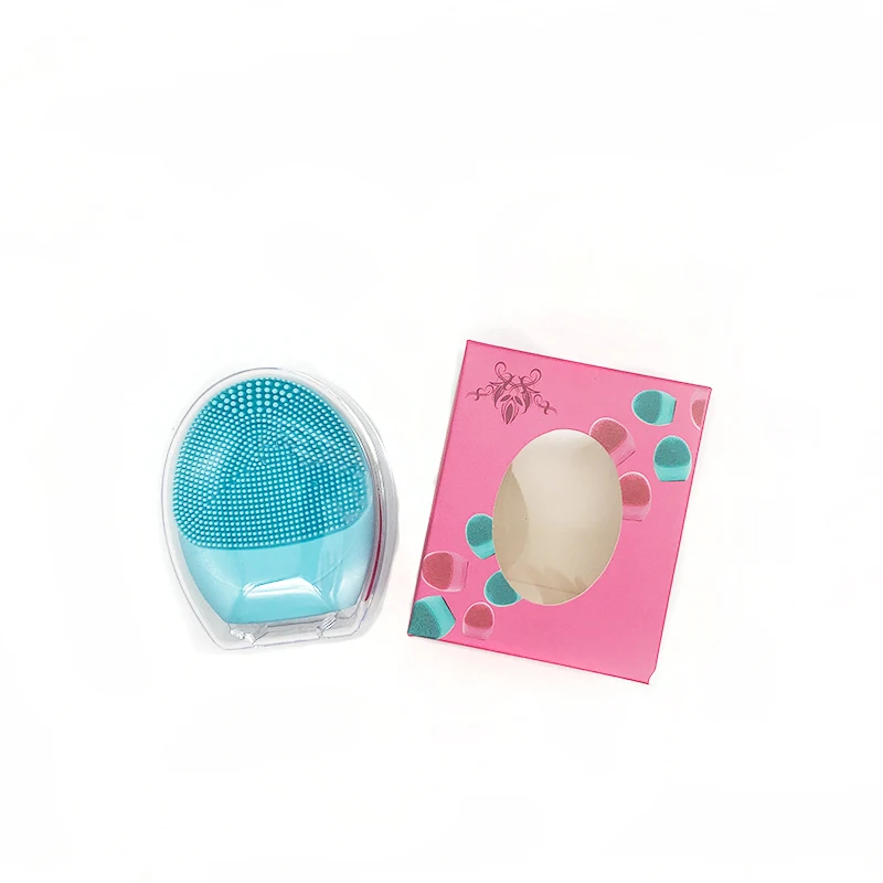 

High frequency sonic silicone mini cleaner face scrub brush electric wash facial cleansing brush