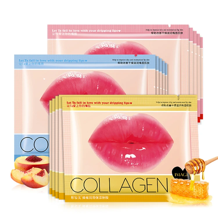 

Images Hydrating Repair Remove Lines Blemishes Lighten Lip Line Collagen crystal Lip Mask, Pink