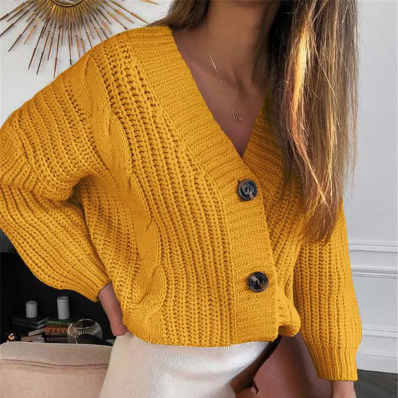 

2021 New fashion autumn winter cardigan Knitted Crochet chompa women ladies sweater cardigan