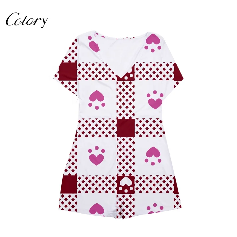

Colory Summer Pajamas Sexy Pajama Onesie Casual Jumpsuits For Women, Picture shows