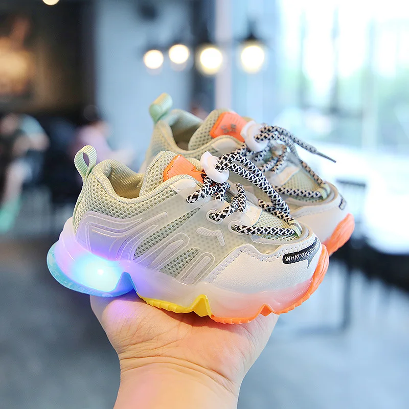

Spring Autumn Children's Shoes 1 - 6 Years Fashion LED Light New Baby Casual Shoes Soft Soles Shoes For Kids, 3 colors