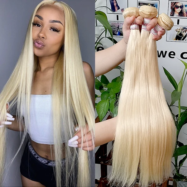 

remy grade silky straight natural braiding hair free sample hair bundles weave bundles brazilians hair, 613 blonde