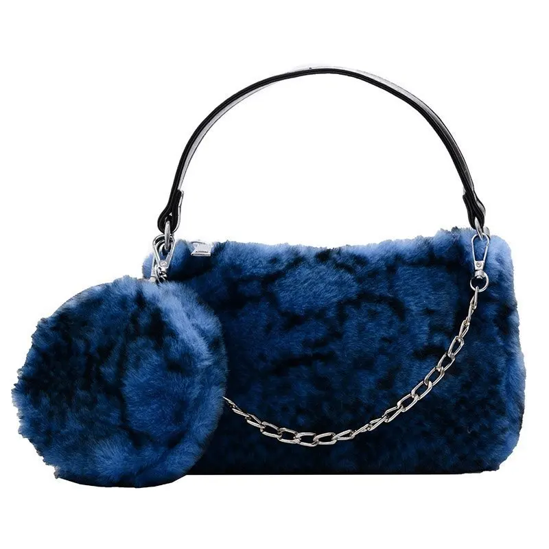 

2021 Trendy Handbags Fur Serpentine Cute Bags Women Handbags Ladies Purses For Women, Customizable