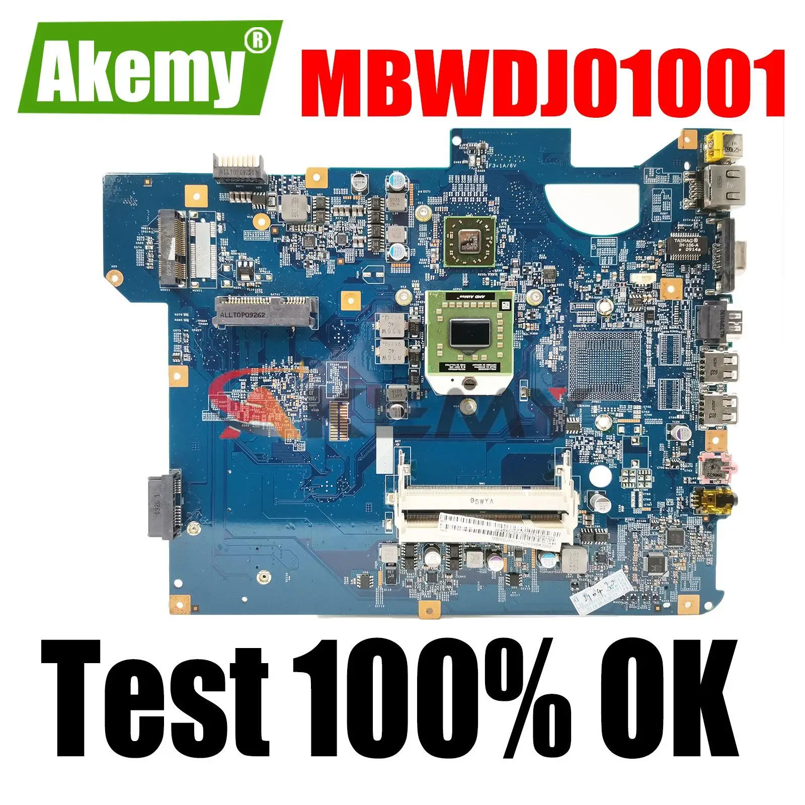

For Acer GATEWAY NV52 MS2274 Notebook Mainboard MBWDJ01001 SJV50-PU 08260-1M 48.4BX04.01M DDR2 Laptop Motherboard