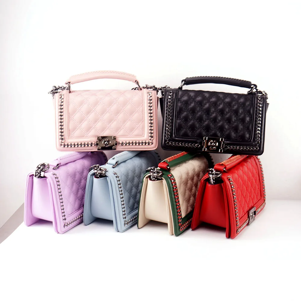 

2021 hot selling crossbody bag pu leather purses crossbody bag designer handbags famous brands pu candy bag, Blue/black silver/white/pink/light pink