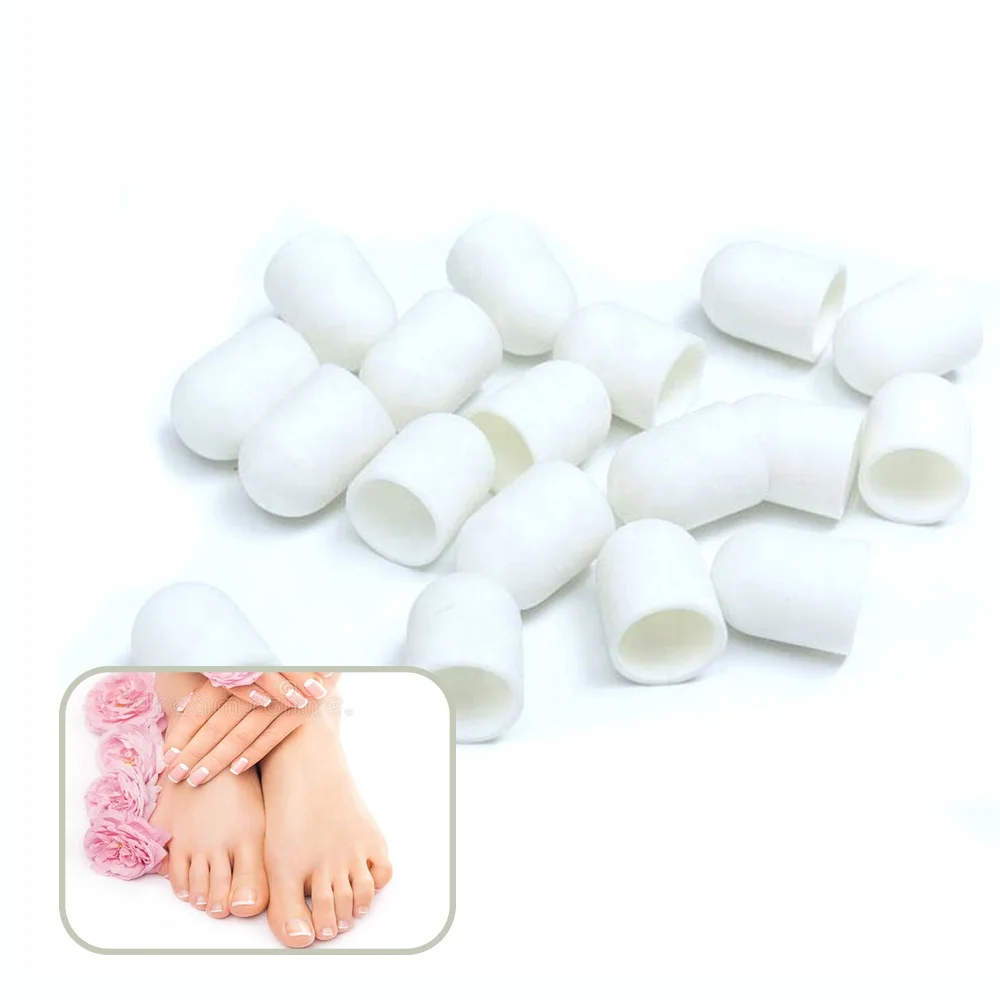 

various high quality 7# 10# white foot pedicure sanding caps for nail polish, Brown,white,pink,black,etc