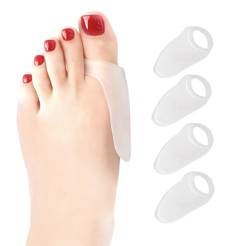 

Silicone Gel Foot Toe Separator Thumb Valgus Protector Bunion Adjuster Corrector Big Toe Straightener Spreader Feet Care HA00579, Transparent