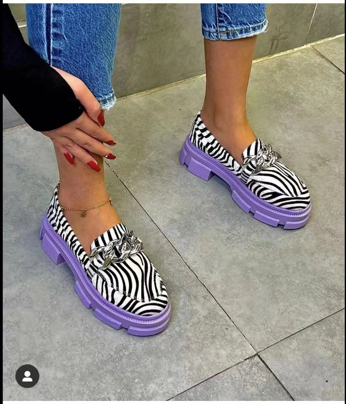 

Spring and Summer New Leopard Print Thick-soled Sports Casual Shoes Fashion Cordless Loafers Outdoor Leisure Walking Shoes
