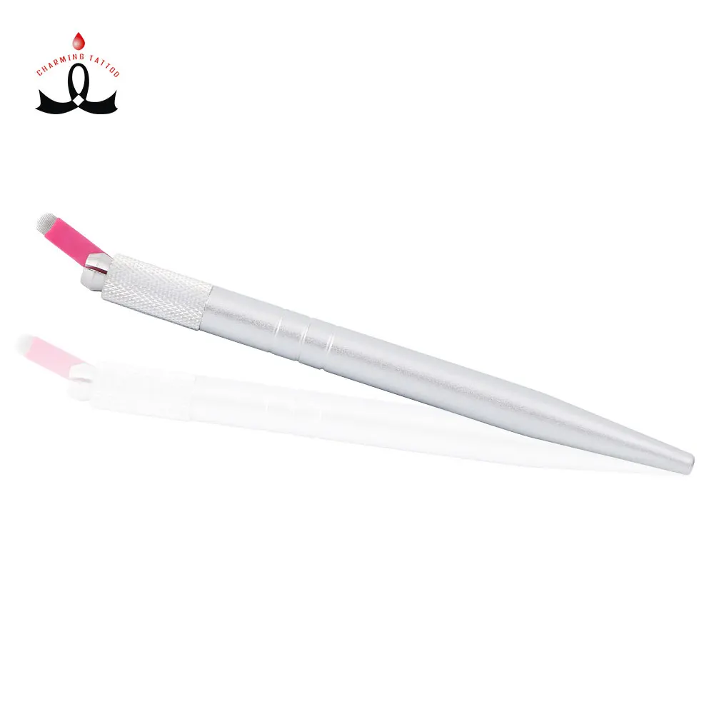 

Lushcolor Silver Light Microblading Pen Eyebrow Manual Hand Tool Micro Needle Pen for Hairstroke or Shading, Sliver
