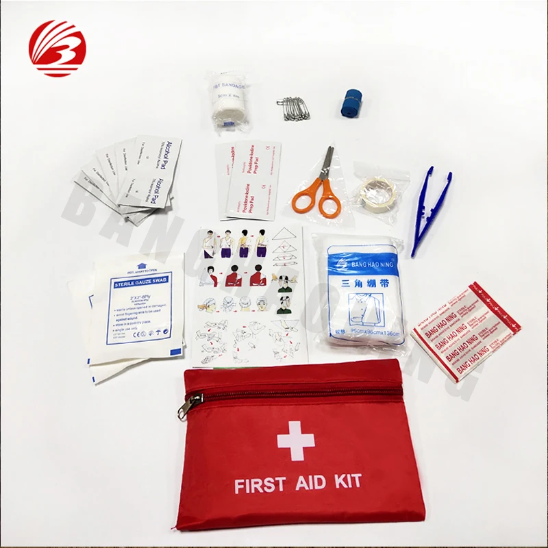 CE  ISO approved OEM nylon travelling adventure hiking camping first aid kit