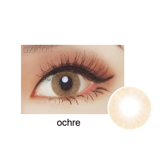 

HD ochre wholesale eye make up color contact lens natural colors brazil style free colored contacts