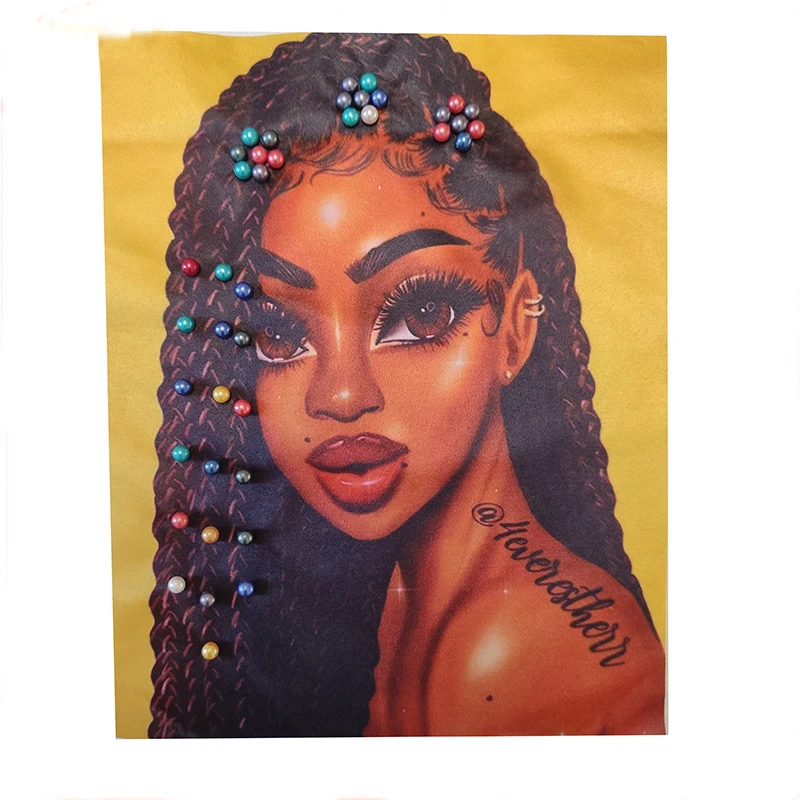 

Fashion model beauty print pin beads accessories clothing accessories coat down decoration cloth patch