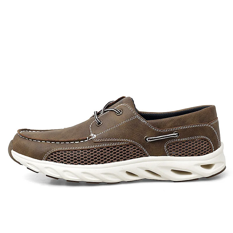 

Summer men's wading boat shoes fashion round toe solid color boat shoes, 2 colors