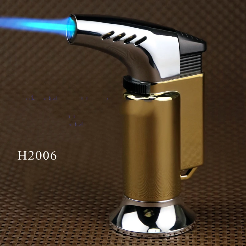 

2021 New Jet Flame Windproof Cigar Lighter Butane gas blow torch lighter for kitchen BBQ wholesale, Custom