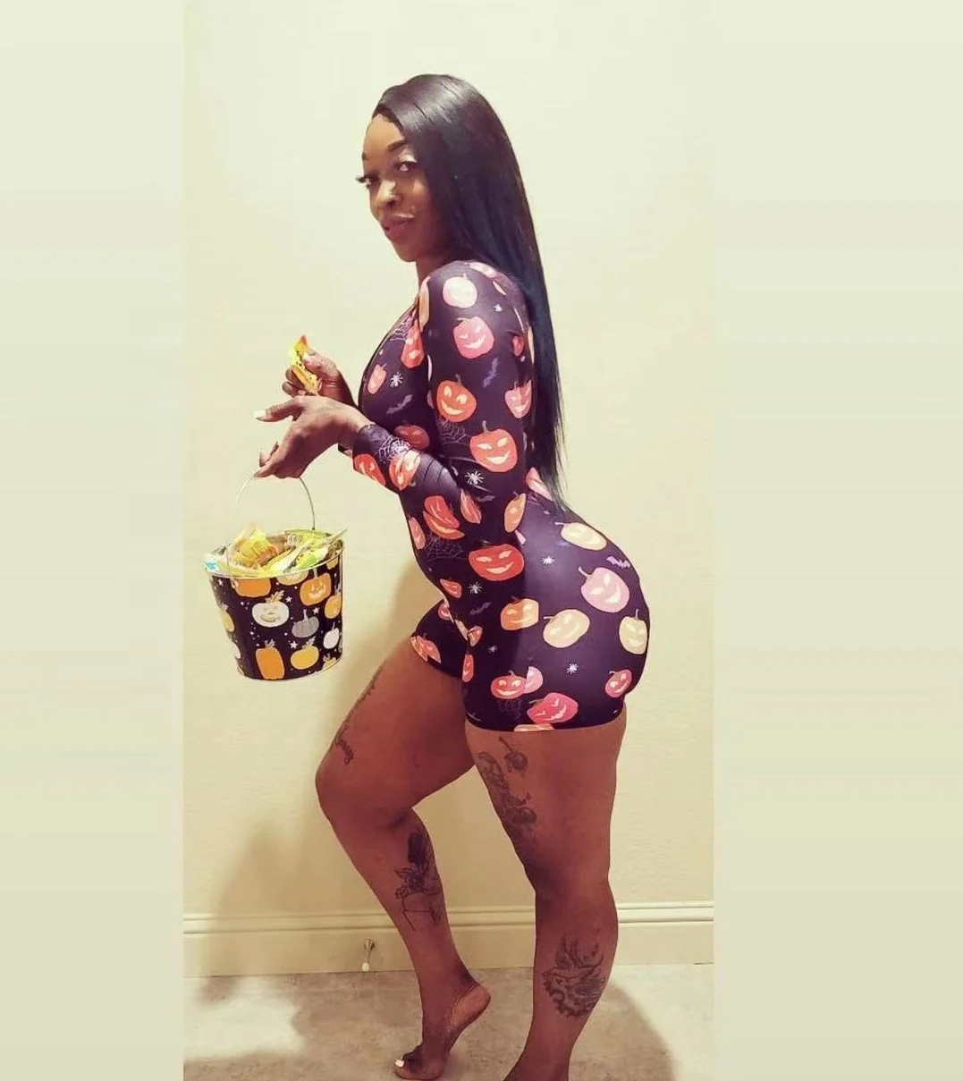 

2021 New Arrival Sexy Adult Onesie Halloween Pajamas Women Home Romper Jumpsuit