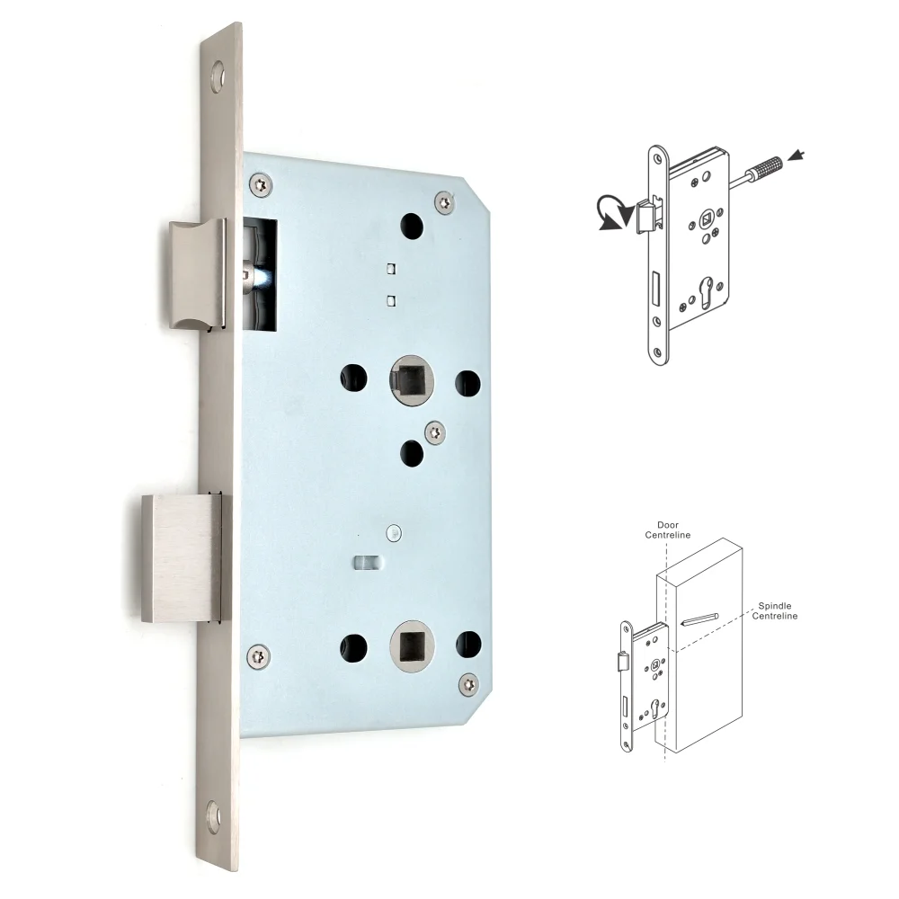
CE 60mm backset bathroom mortise lock 6078ZWC 
