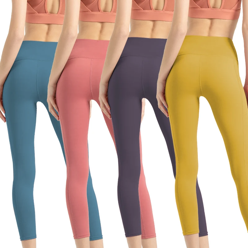 

Wholesale Yoga Pants With Pocket Sportswear Ladies Sexy Tights Outer Wear Fitness Seamless High Waist gym leggings for women