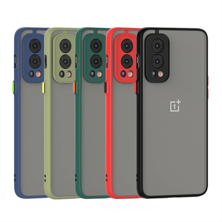 

New Popular skin feel transparent frosted pc tpu combo case back cover for OnePlus Nord 2 5G case shockproof