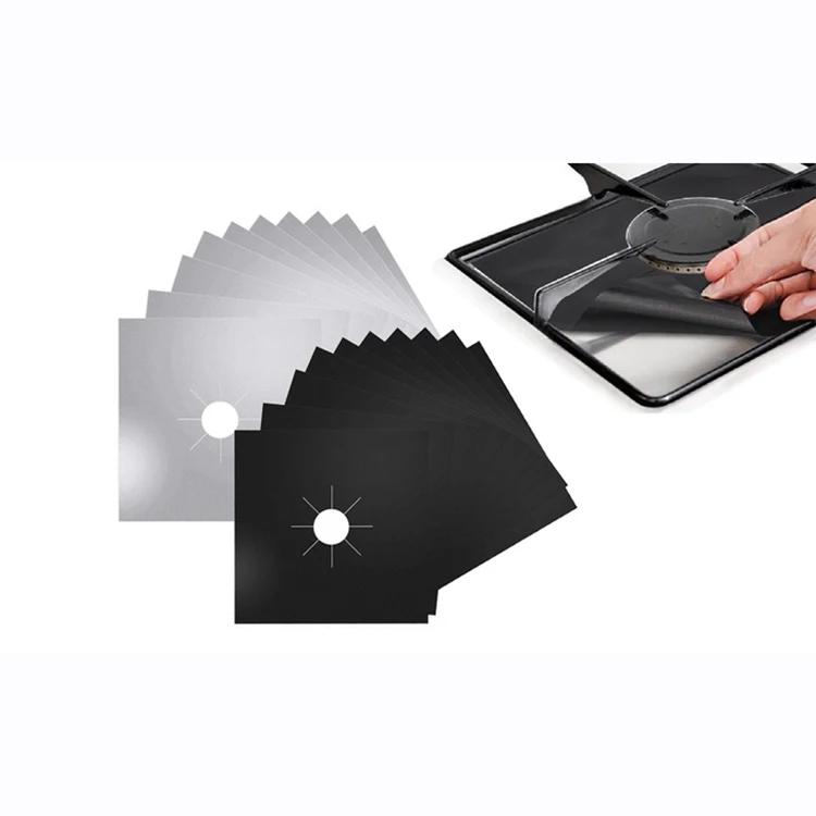 

Reusable Gas Stove Top Protector Electric Stovetop Gas Hob Liners, Brown,black