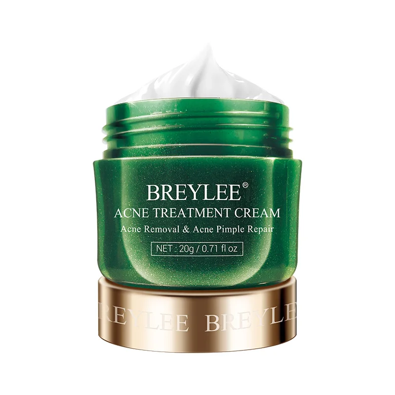 

BREYLEE tea tree acne cream Anti acne removal acne treatment cream shrink pores pimple repair moisturizing cream 20g, White