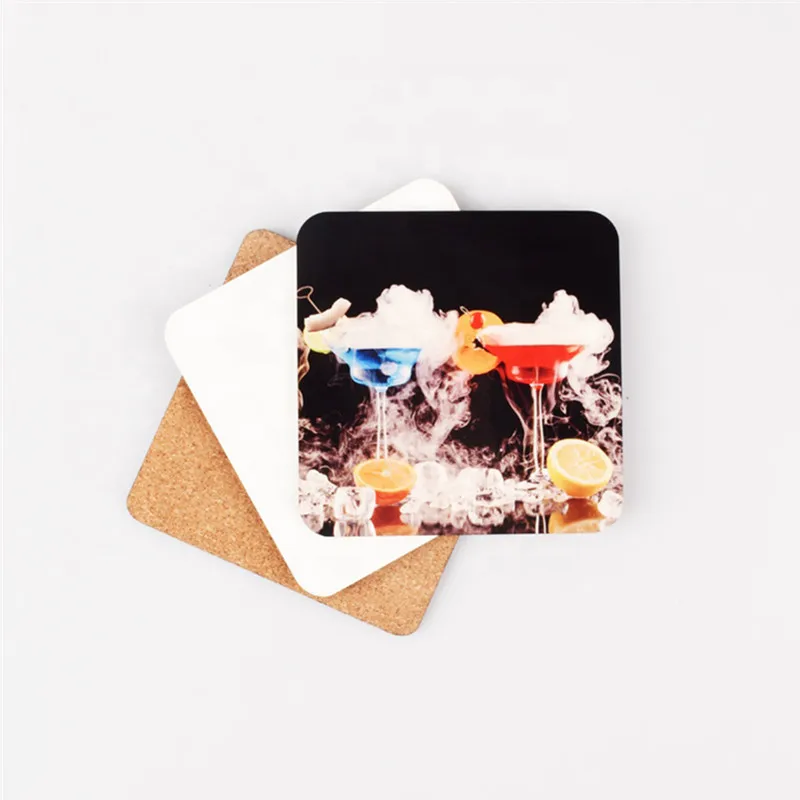 

Qualisub 4mm MDF Square Shape Sublimation Cork Coaster Size