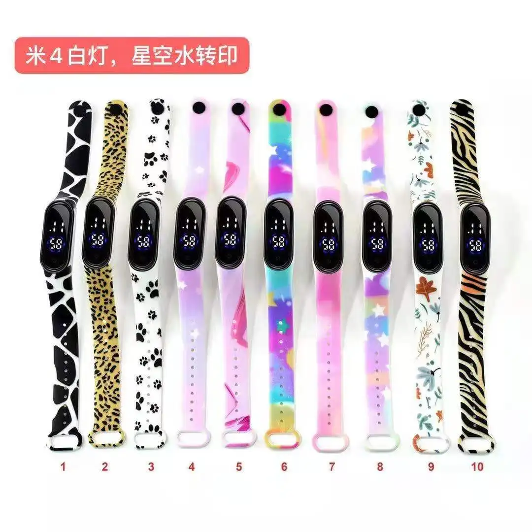 

Cute Cartoon animal and Superhero shape Wristband Children Student LED Wristband bracelet watch with touch screen, Optional