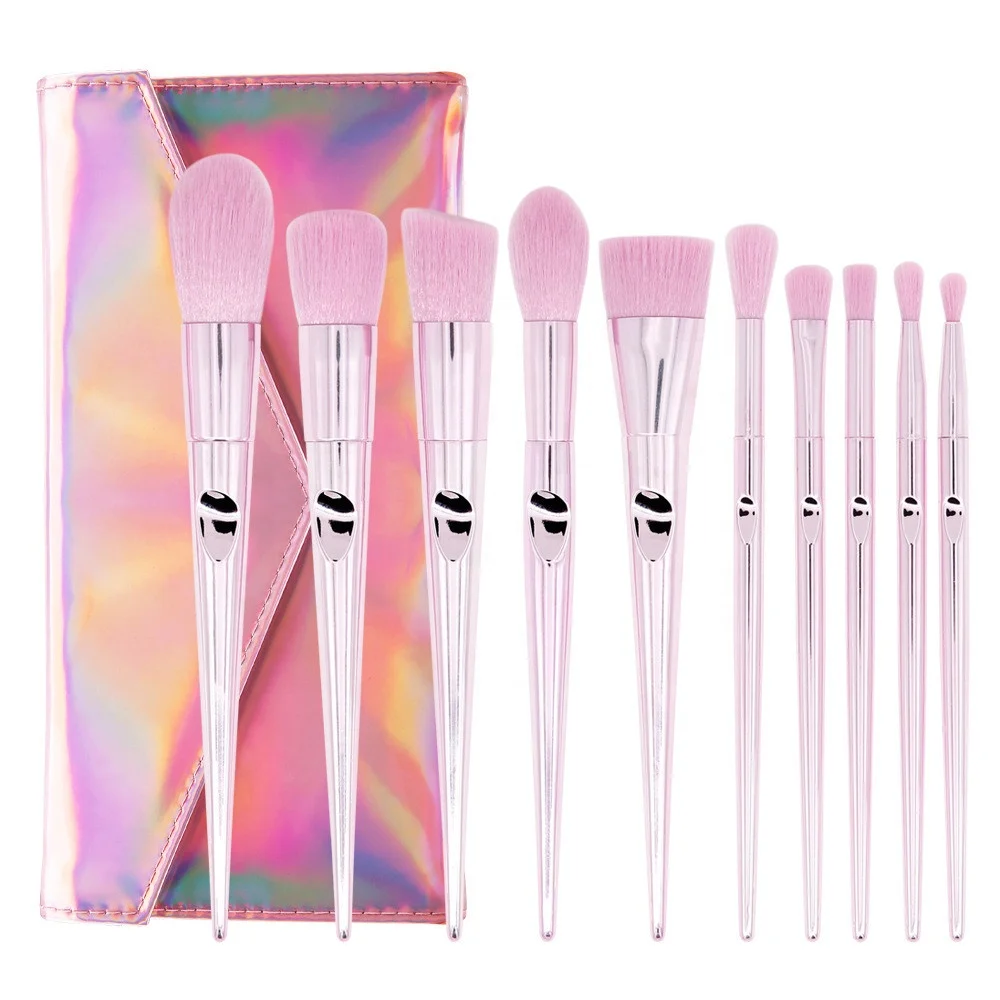 

Private custom can wholesale professional makeup brush 10 Pcs, Customized color