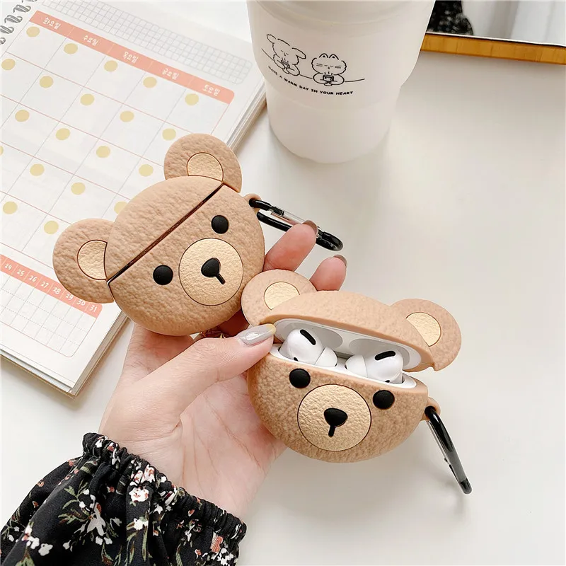 

Bear Rilakkuma For Airpods For Air Pods Pro Silicone Case Protective Cover Pouch Anti Lost, Colorful