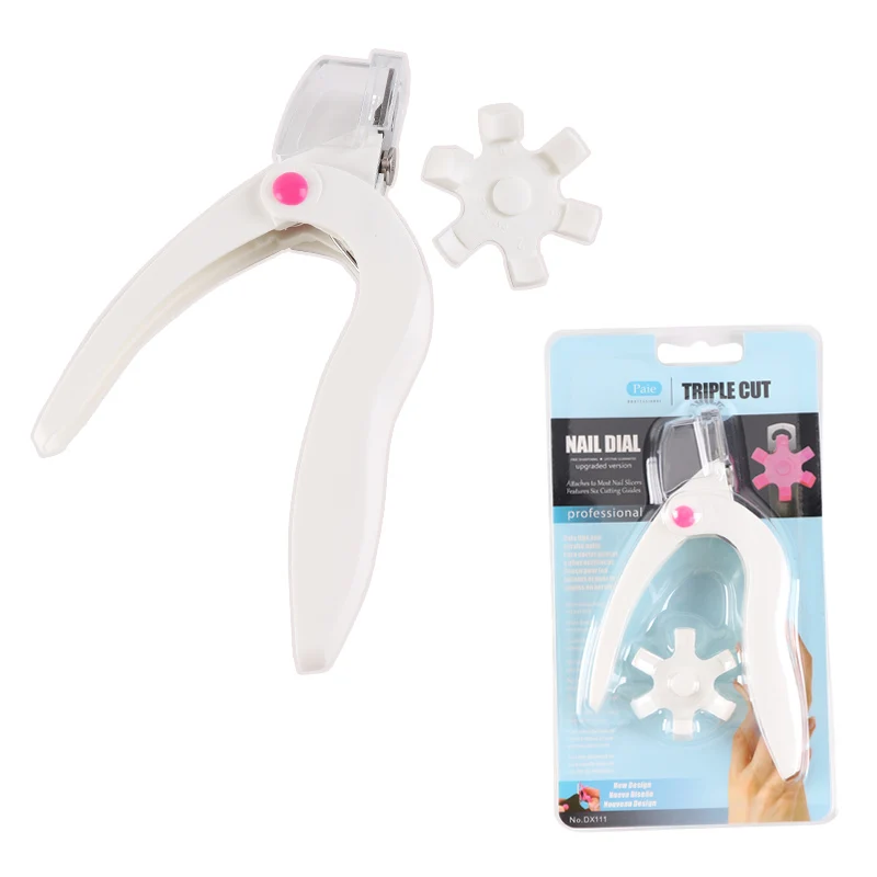 

LOW MOQ wholesale price white plastic handle false nail cutter, White,customzied