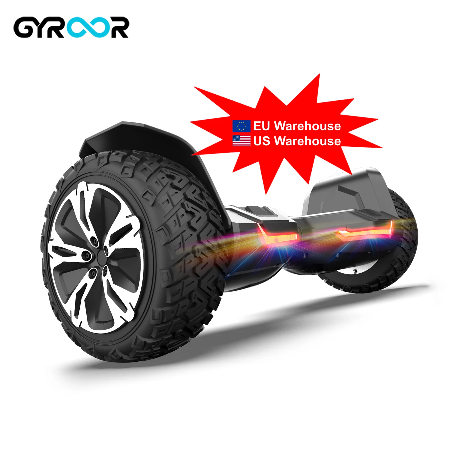 

Gyroor CE certified 8.5 inch fireproof hummer racing hoverboard scooter hoverboard balance scooter, Black/red/blue