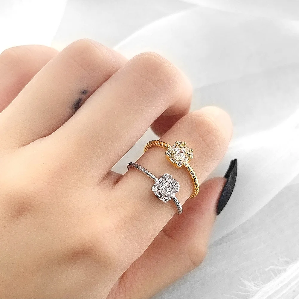 

women luxury rings jewelry iced out cz rings gold plated diamond wedding rings, Gold,silver