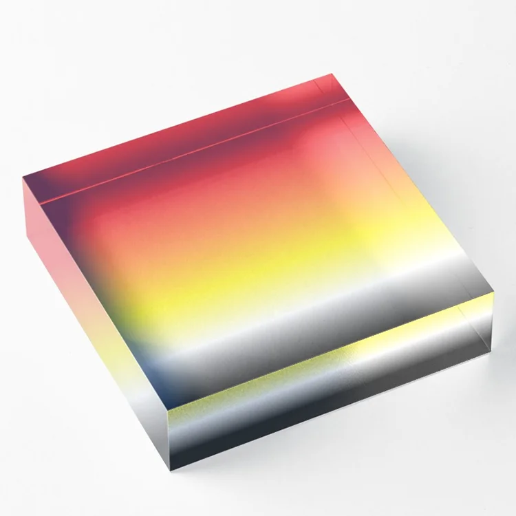 Any Color Printing Plexiglass Acrylic Block Decorative Gradient Acrylic