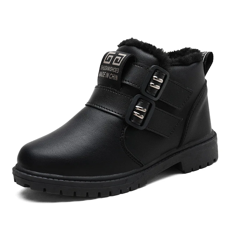 

New products boys plush leather fashion boots children casual shoes, Optional