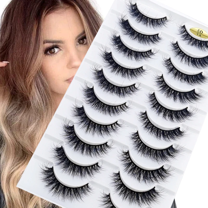 

Wholesale Vendor Real 3d Mink Lashes Tray 25mm Natural Wispy Fluffy 5d Faux Mink Strip Eyelashes 10 Pairs Pack