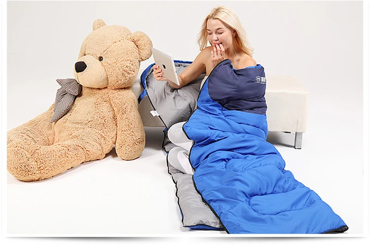 涤纶中空棉双人睡袋旅行野营防水信封旅行睡袋