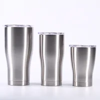 

30oz Modern curve tumbler cup double wall stainless steel vacuum insulated tumbler coffee mug with slide lid curve tumbler