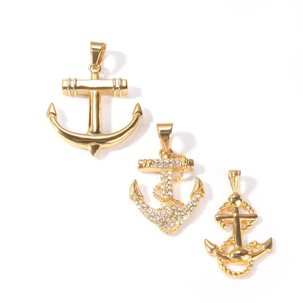 

Stainless Steel Anchor Pendant layerd necklace knife minimalist necklaces