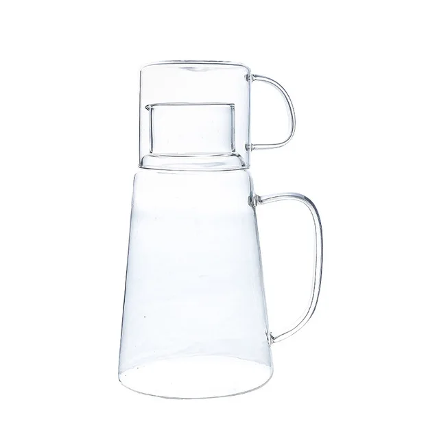 

glass water milk cocktail pitcher and glass sets with cup / teapot jug juice tea carafe large capacity bottle sets