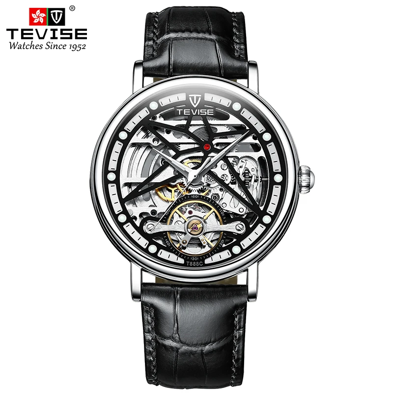 

Tevise T888C Luxury Watch Mechanical High Quality Automatic Tourbillon Mechanical Watch for men, 4 color watch for men
