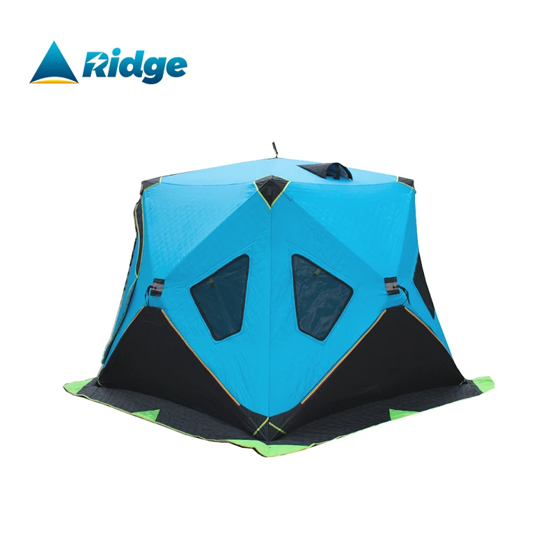 

Outdoor fishing equipment Camping Ice Cube Winter Fishing Tent Large capacity three layers quick build sauna tent, Picture