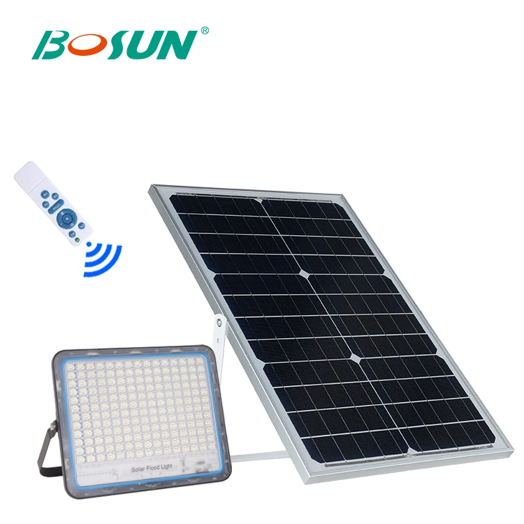 BOSUN High efficiency ip66 camping mini 40w 60w 100w 150w 200w solar led flood light price