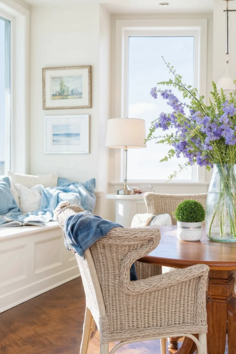 Wildlife-themed decor in a lake house