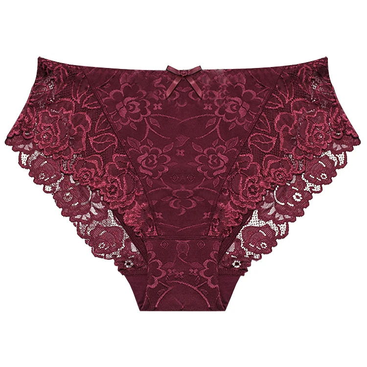 

BEIZHI Wholesale Large Size High Waist Sexy Lace Customize Panties Logo Women