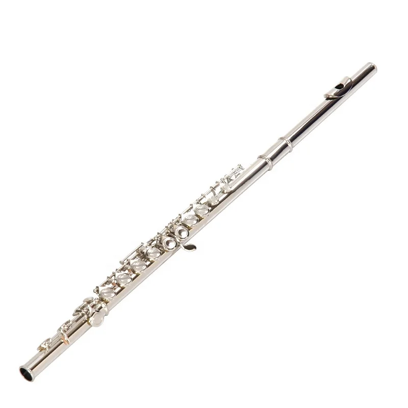 

16-hole E key Flute Grading Test Nickel Plated Flute Instrument in C Flute, Black