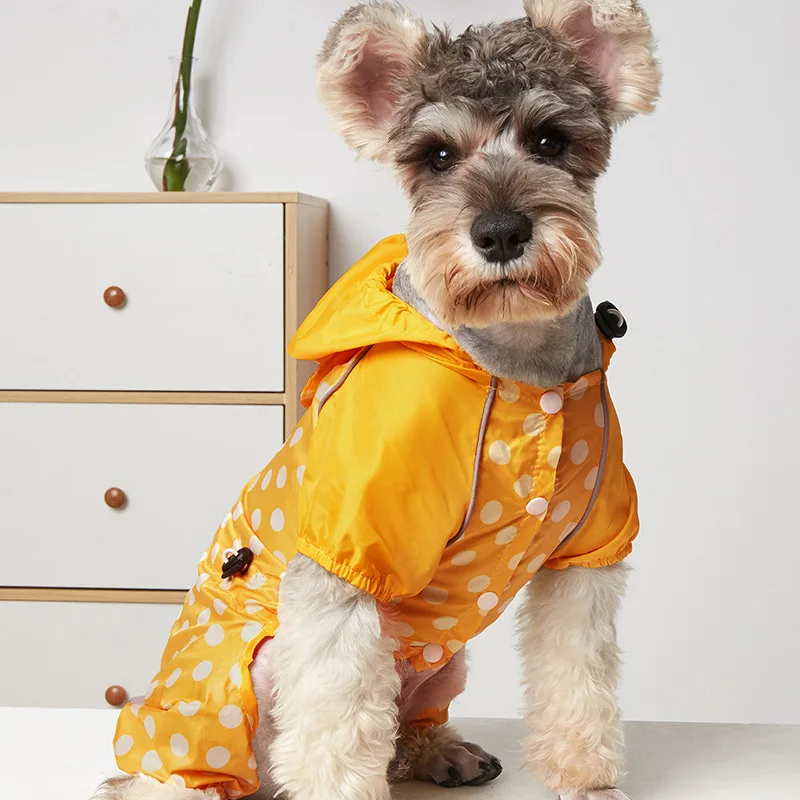 

Best selling pet clothing designer pet moisture-proof clothes yellow dog clothes