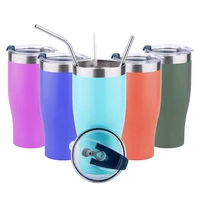 

Wholesale Double Walled Custom Logo 20oz Stainless Steel Vacuum Insulated Wine Tumbler With Straw