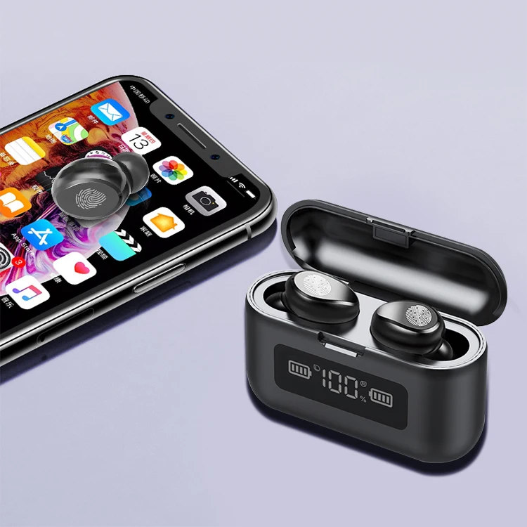 

Led Display Sensor F9 Earphone For Wireless Earphones, Black