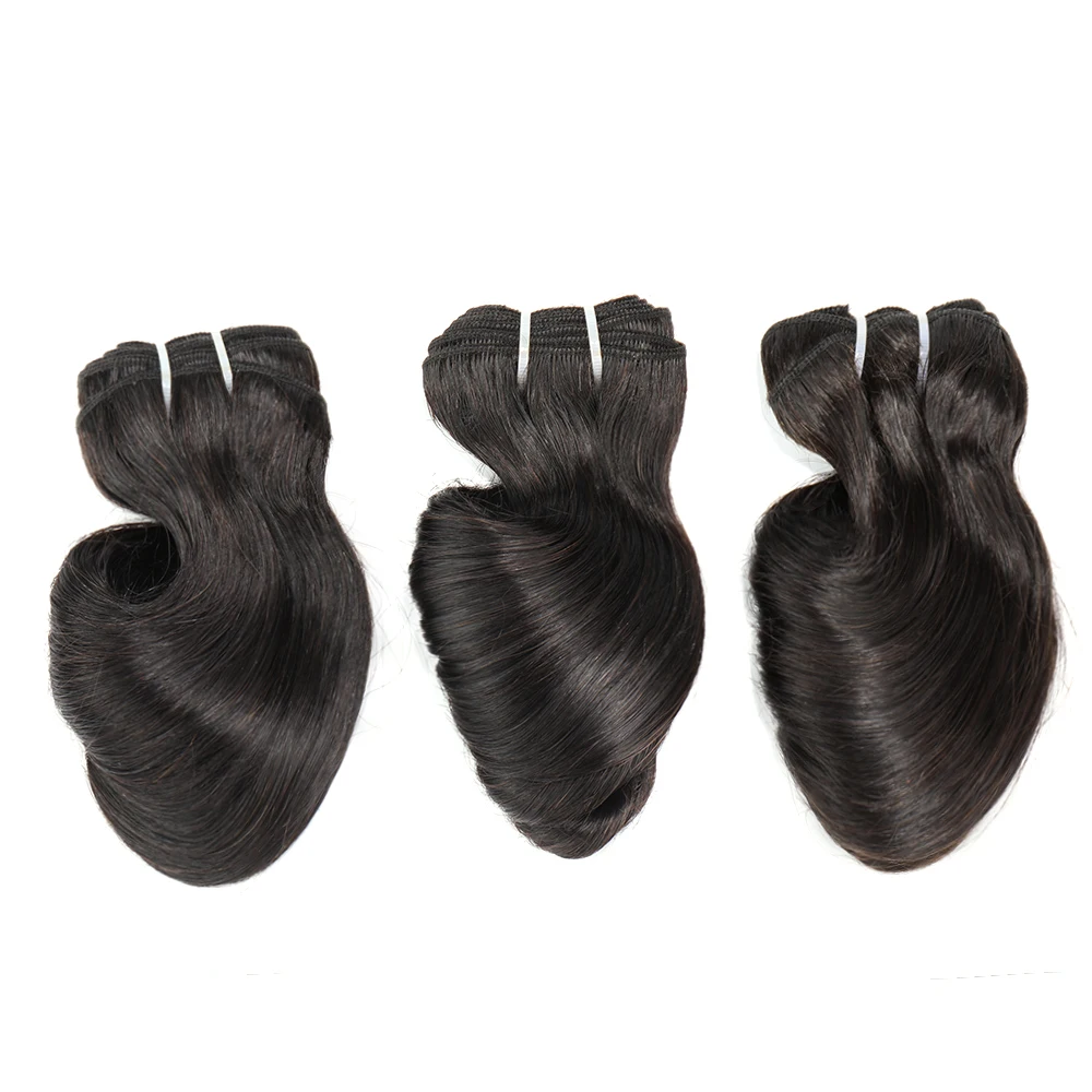 

Bliss Toocci Funmi Hair Virgin Brazilian Cuticle Aligned Hair Bouncy Curl Human Hair Weave with Closure