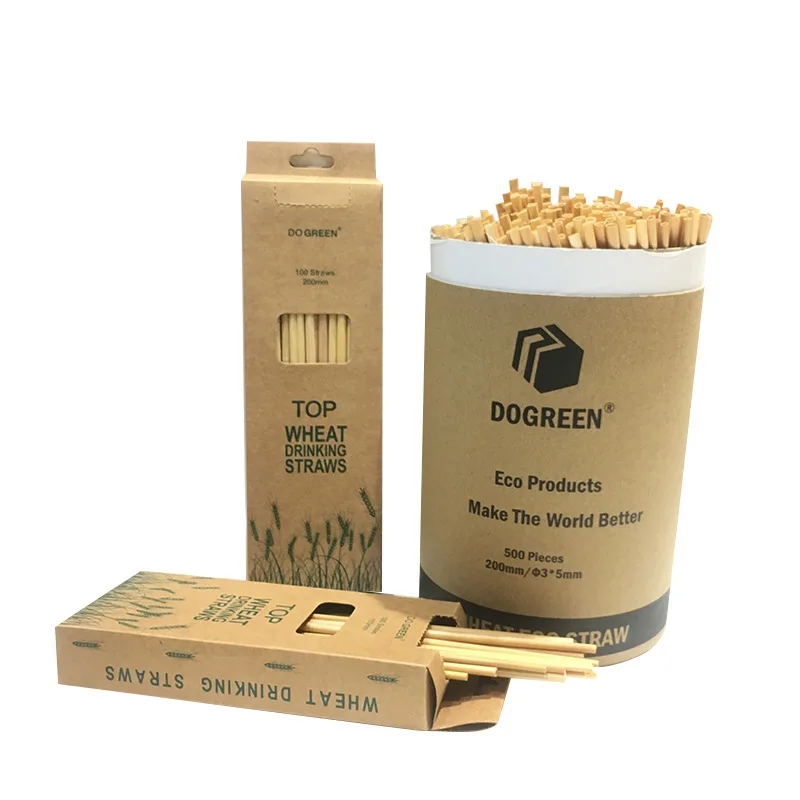 

Eco Friendly Wheat Straws Degradable Disposable 100% Natural Hay Drinking Wheat Straws