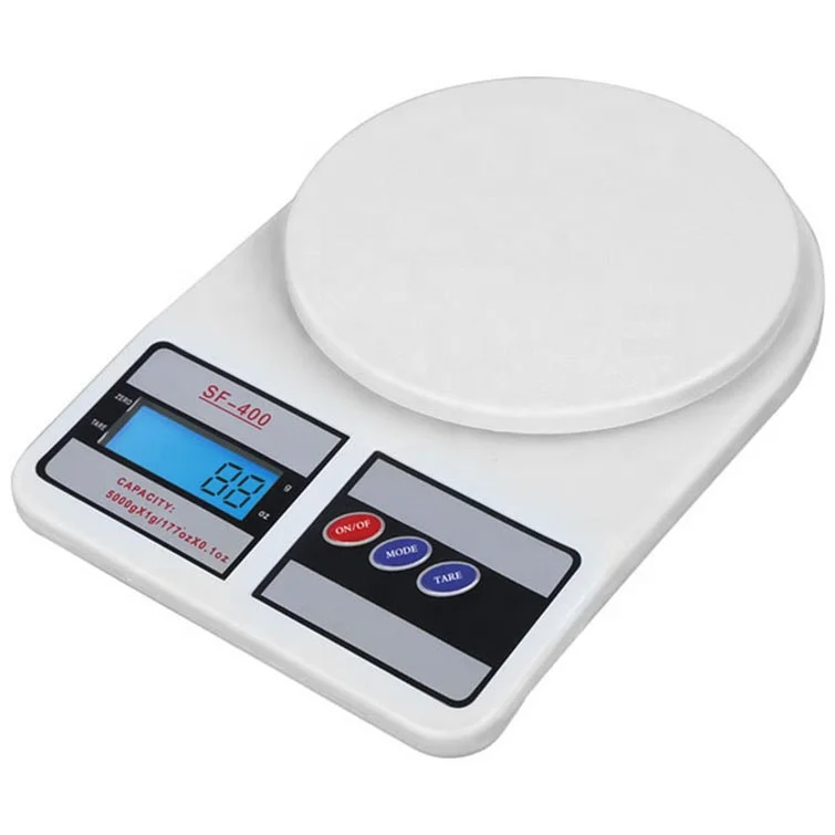 

5kg Multifunction Diet Food Weight , Mini Electronic Kitchen Scale 10Kg Sf 400, White